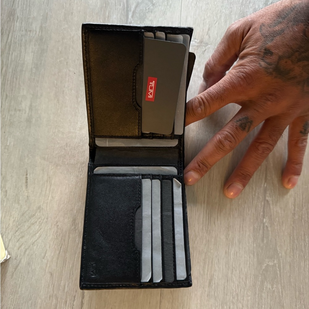 Tumi Black Leather Card Holder